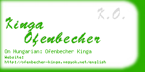 kinga ofenbecher business card